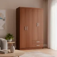 Clóset 4 Puerta(s) 2 Cajón(es) 2 Repisa(s) 109x183x47 cm Café