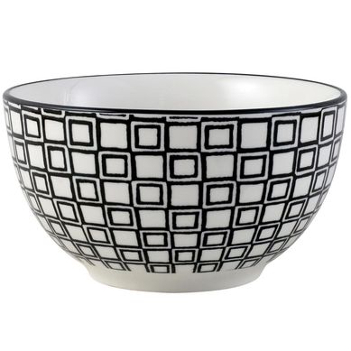 Bowl 600 ml porcelana blanco/negro