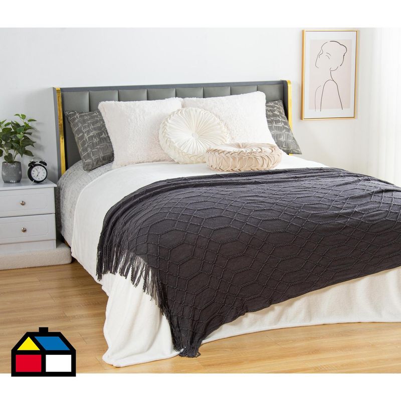 JUST HOME COLLECTION - Manta Urbana Knitted Especial Grafito