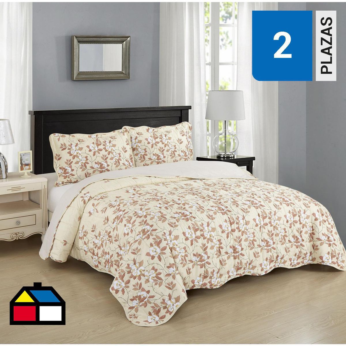 JUST HOME COLLECTION - Quilt Flor Clásico