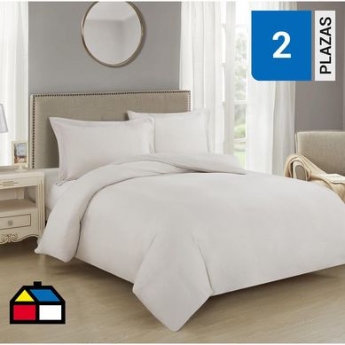 Funda de plumn lisa beige clsica 2 Plazas