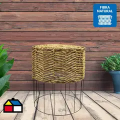 JUST HOME COLLECTION - Mesa Jacinto Agua Redonda Acero 50x50x58 cm Natural