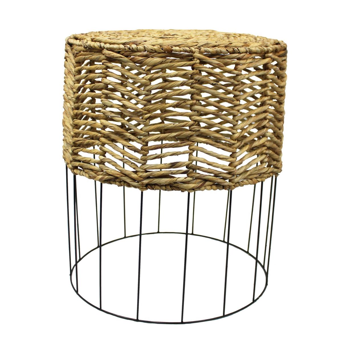 JUST HOME COLLECTION - Mesa Jacinto Agua Redonda Acero 50x50x58 cm Natural