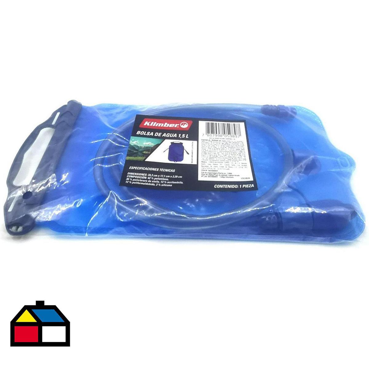 KLIMBER - Bolsa Hidratación Camping 1.5 l Azul