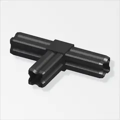 ALFER - Conector esquina plástico negro