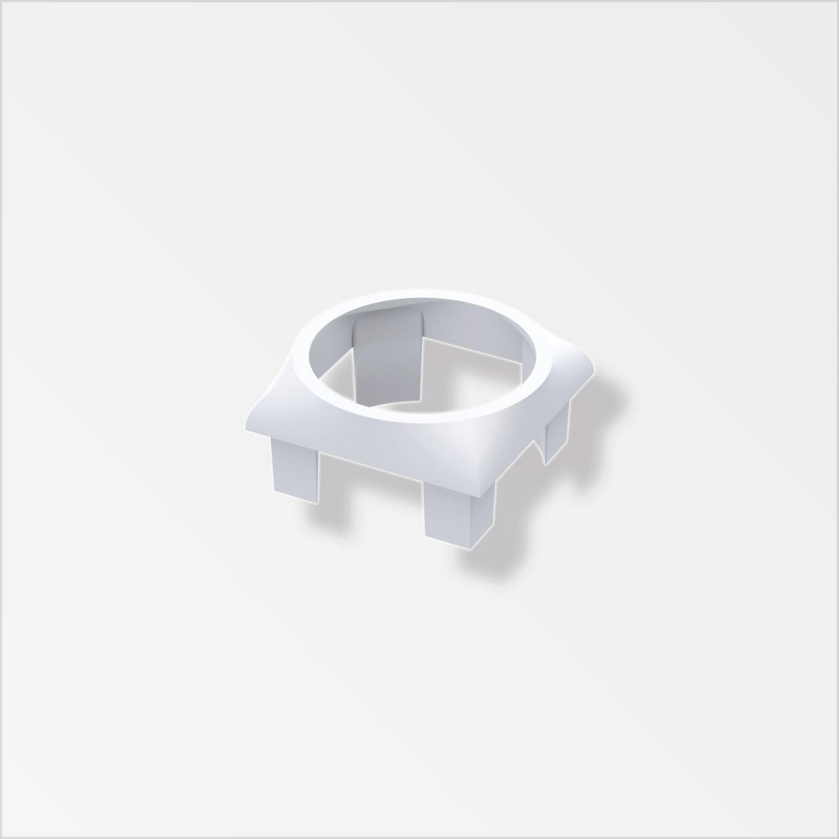 ALFER - Adaptador redondo cuadrado blanco x10