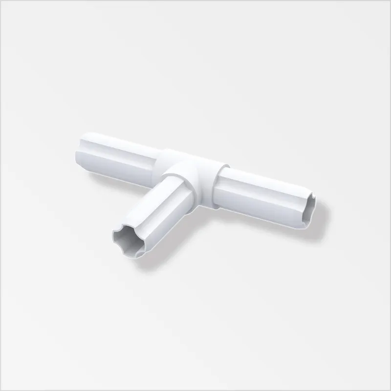 ALFER - Conector T 90° 3 espigas blanco