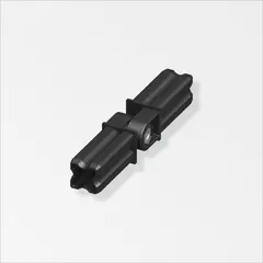 ALFER - Conector articulado 23.5 mm plástico negro