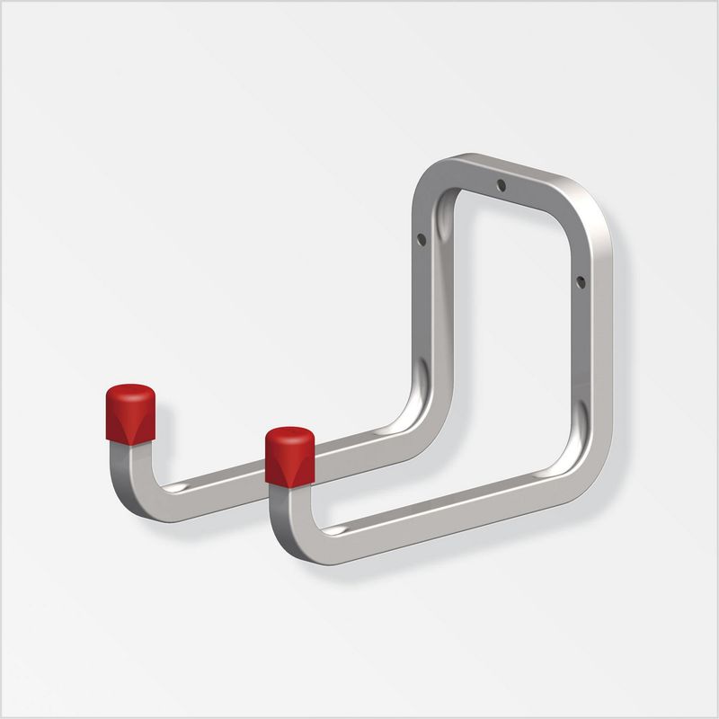 ALFER - Gancho Pared Doble Acero Galvanizado 90x120x98 mm