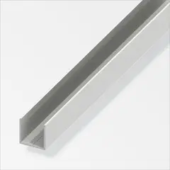 ALFER - U cuadrada 11,5 mm plástico blanco