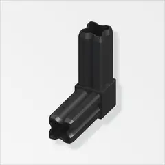ALFER - Conector esquina plástico negro
