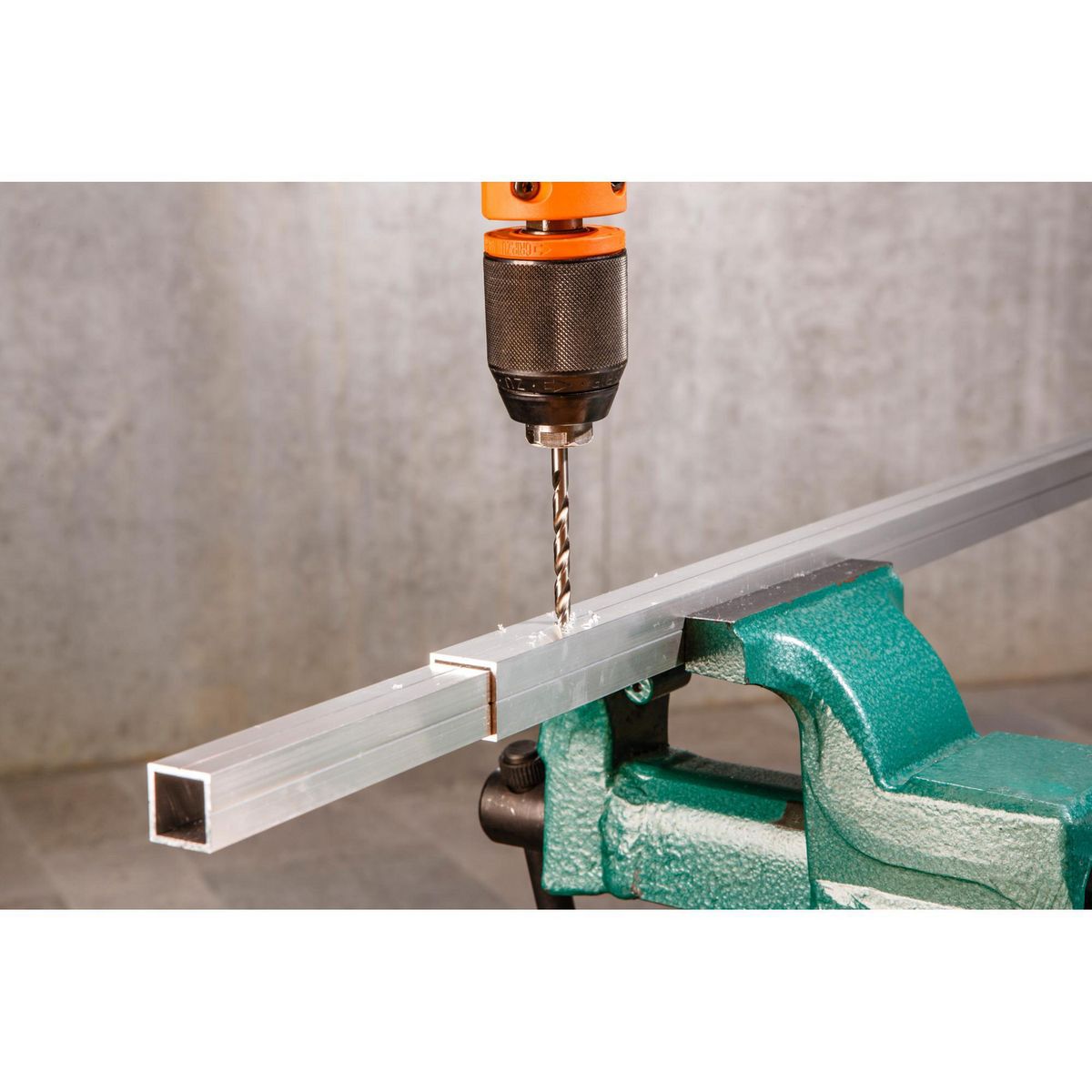 ALFER - Tubo Cuadrado 23.5 mm Aluminio Blanco