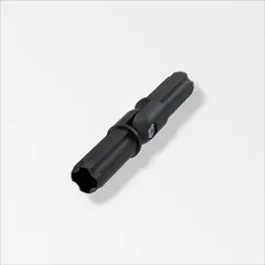 ALFER - Conector articulado 2 espigas negro