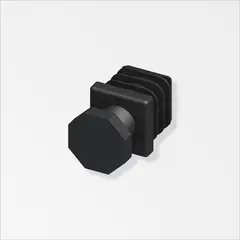 ALFER - Pie ajustable 23,5 mm plástico negro