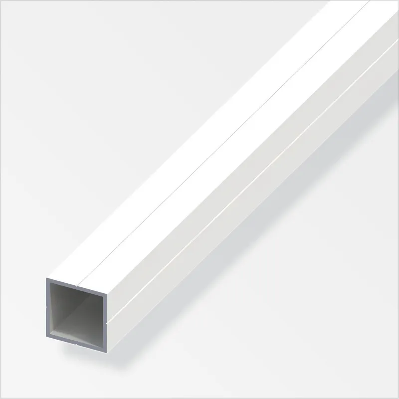 ALFER - Tubo cuadrado 23.5 mm blanco