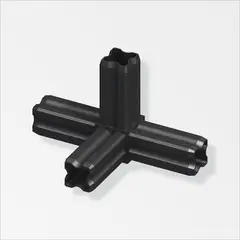 ALFER - Conector esquina plástico negro