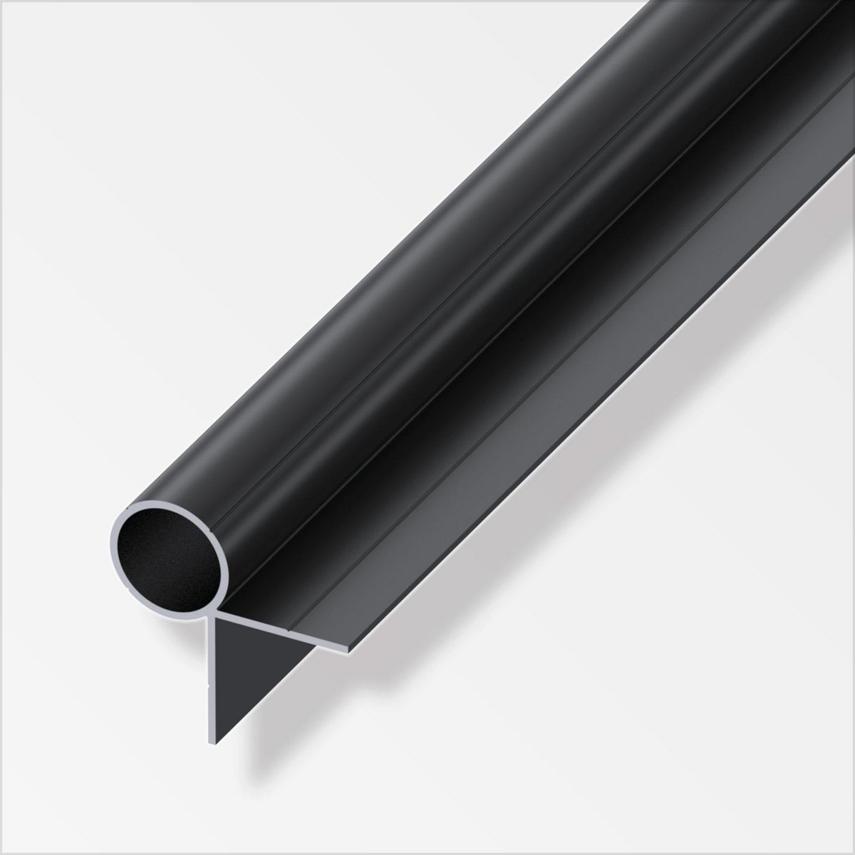 ALFER - Tubo redondo 2,5 metros negro