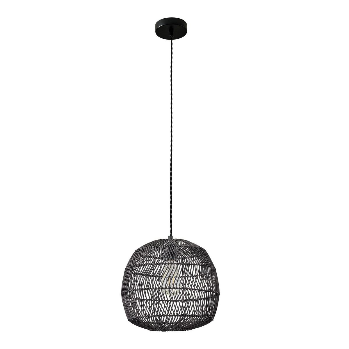 JUST HOME COLLECTION - Lámpara Colgante Natali Ratán Negro