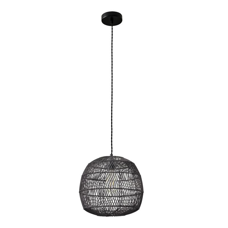 JUST HOME COLLECTION - Lámpara Colgante Natali Ratán Negro 30 cm