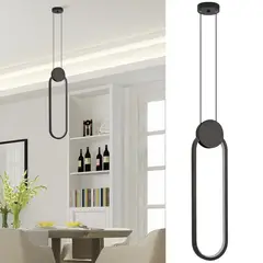 JUST HOME COLLECTION - Lámpara Colgar Led Safiro Luz Cálida Negro
