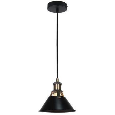 Lampara colgante industrial negro 1 luz E27