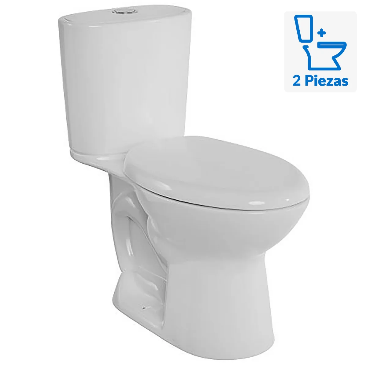 CORONA - Sanitario Two piece a Piso 30,5 cm 3.8 Litros Aluvia Blanco