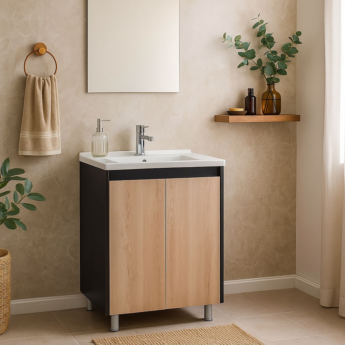 SENSI DACQUA - Combo mueble más espejo Cairo