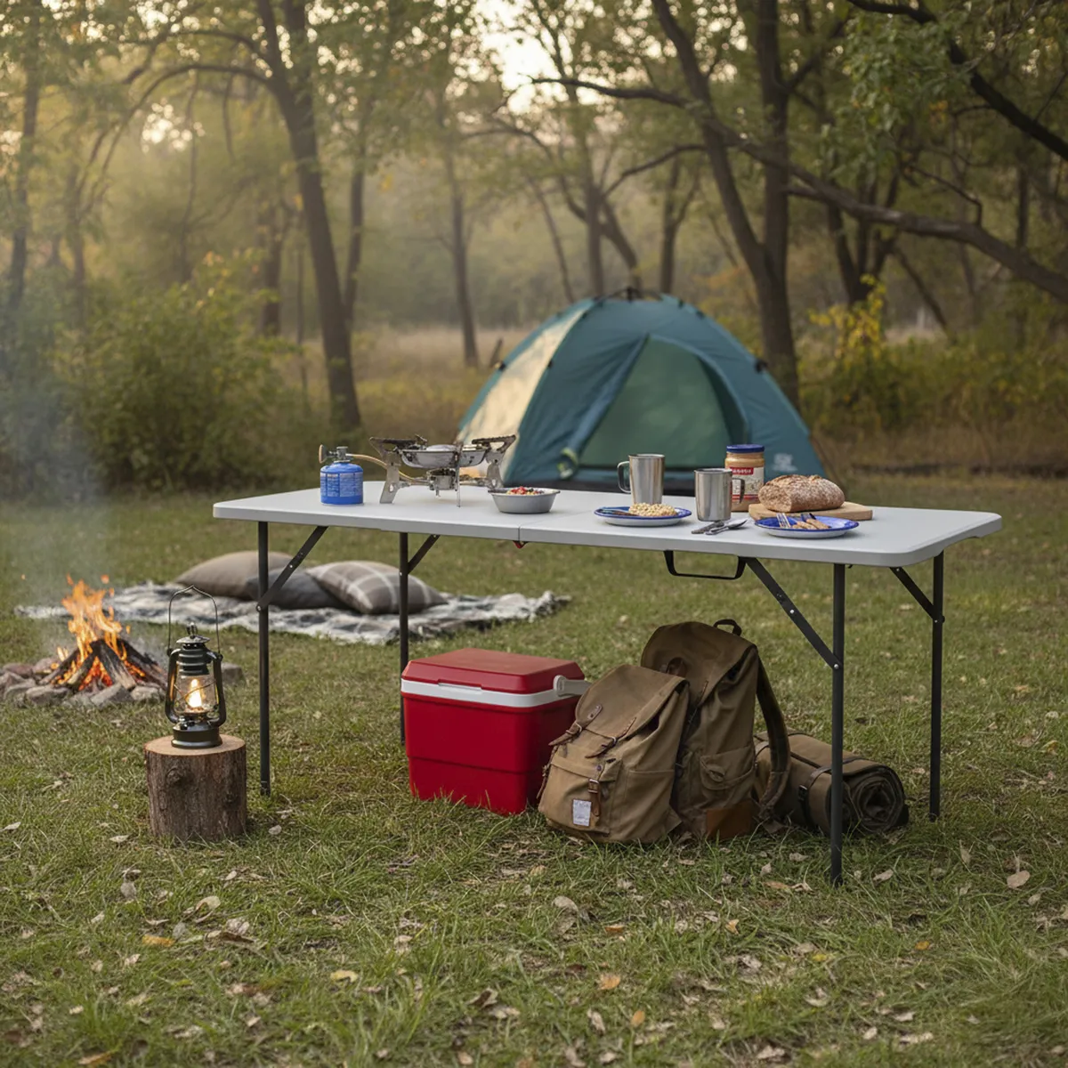 JUST HOME COLLECTION - Mesa Plegable Rectangular 180 cm Blanco