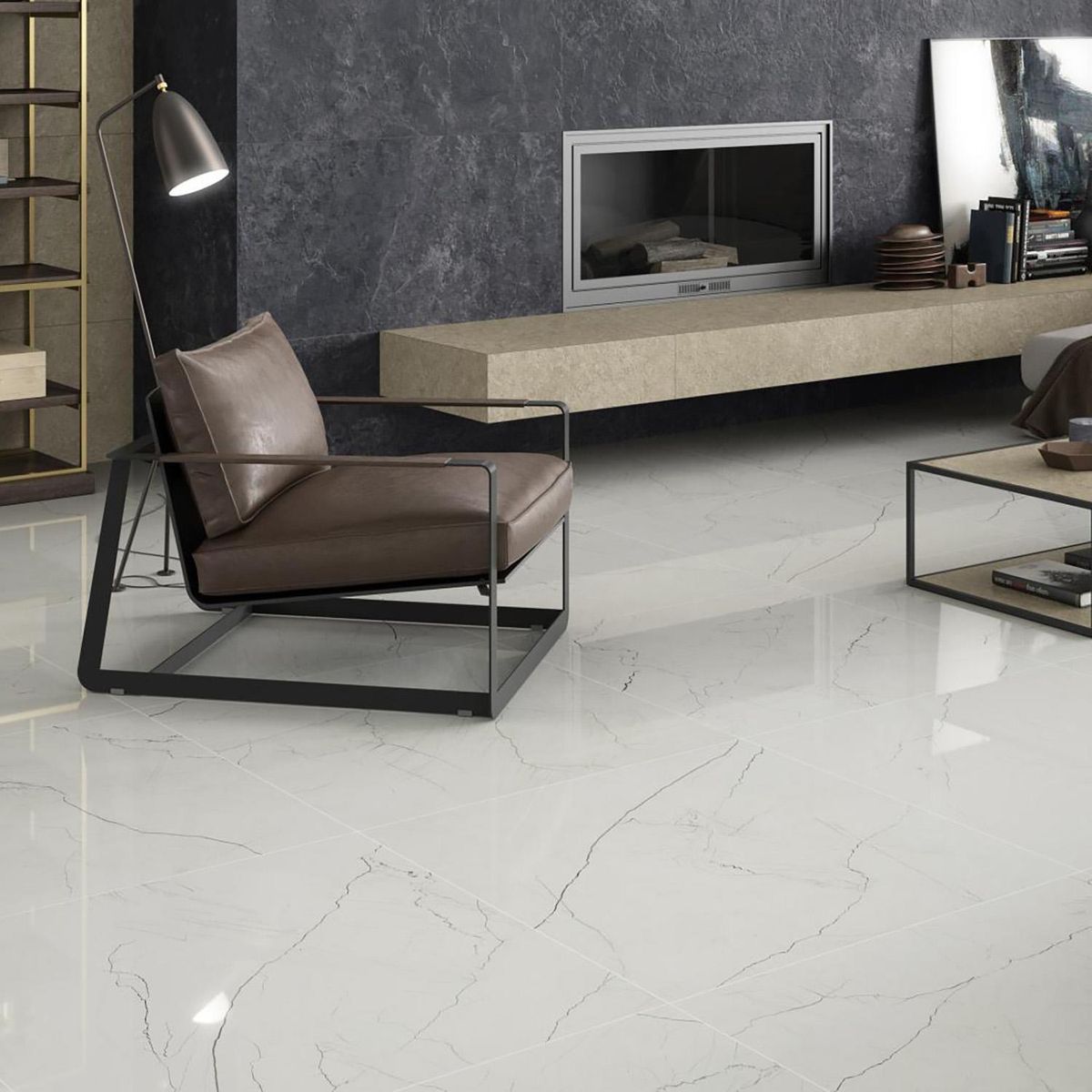 PAMESA - Porcelanato 90x90 cm Desert Natural Blanco 1.62 m2