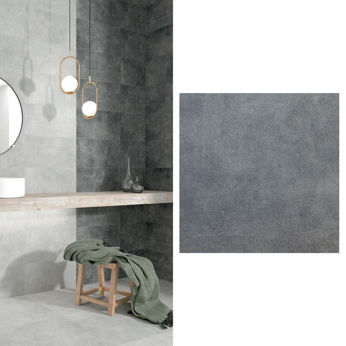 PAMESA - Porcelanato 60.8x60.8 cm Nat Dark Grey Gris 1.85 m2
