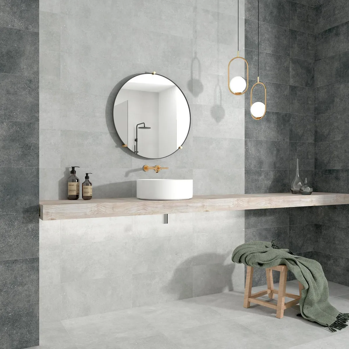PAMESA - Porcelanato 60.8x60.8 cm Nat Dark Grey Gris 1.85 m2