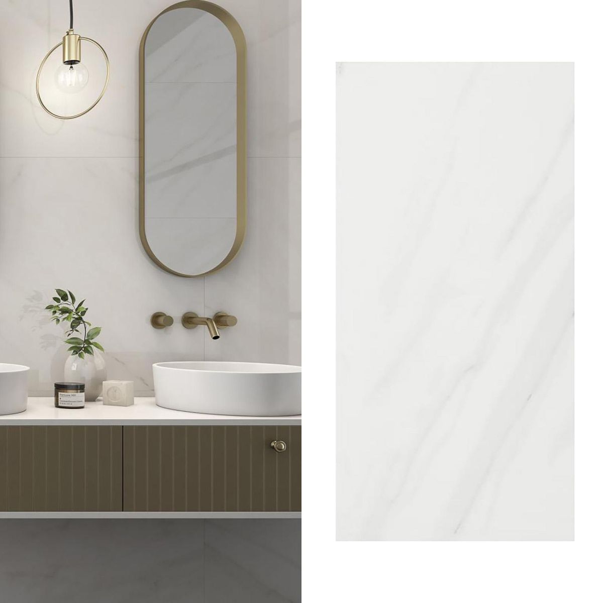 PAMESA - Porcelanato 60x120 cm Lenci White Blanco 1.44 m2