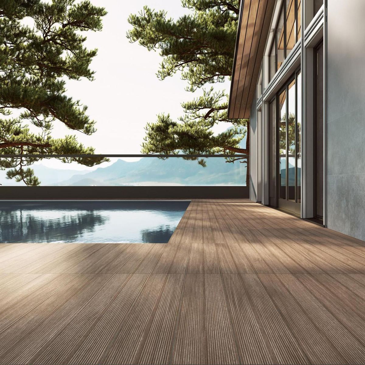 PAMESA - Porcelanato 20x120 cm Tavir Deck Café 1.44 m2