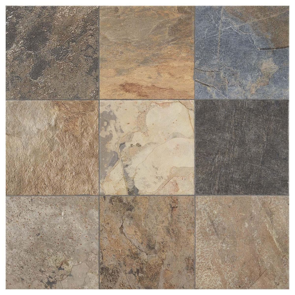 STN - Porcelanato 60x60 cm Ilab Adz Mix Oxido 1.44 m2