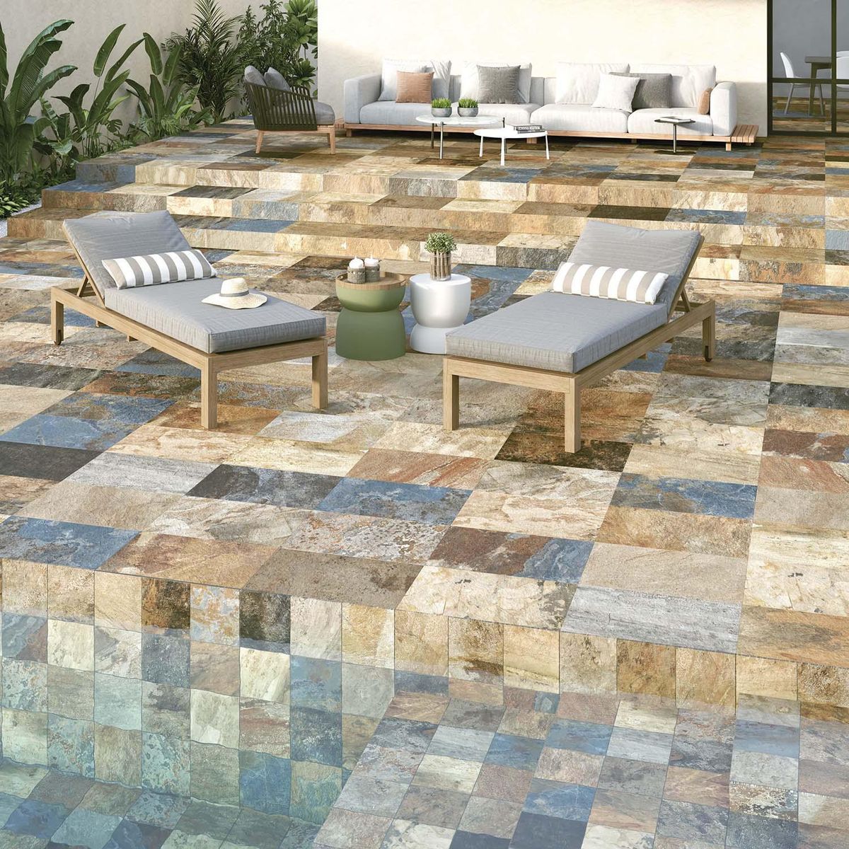 STN - Porcelanato 60x60 cm Ilab Adz Mix Oxido 1.44 m2