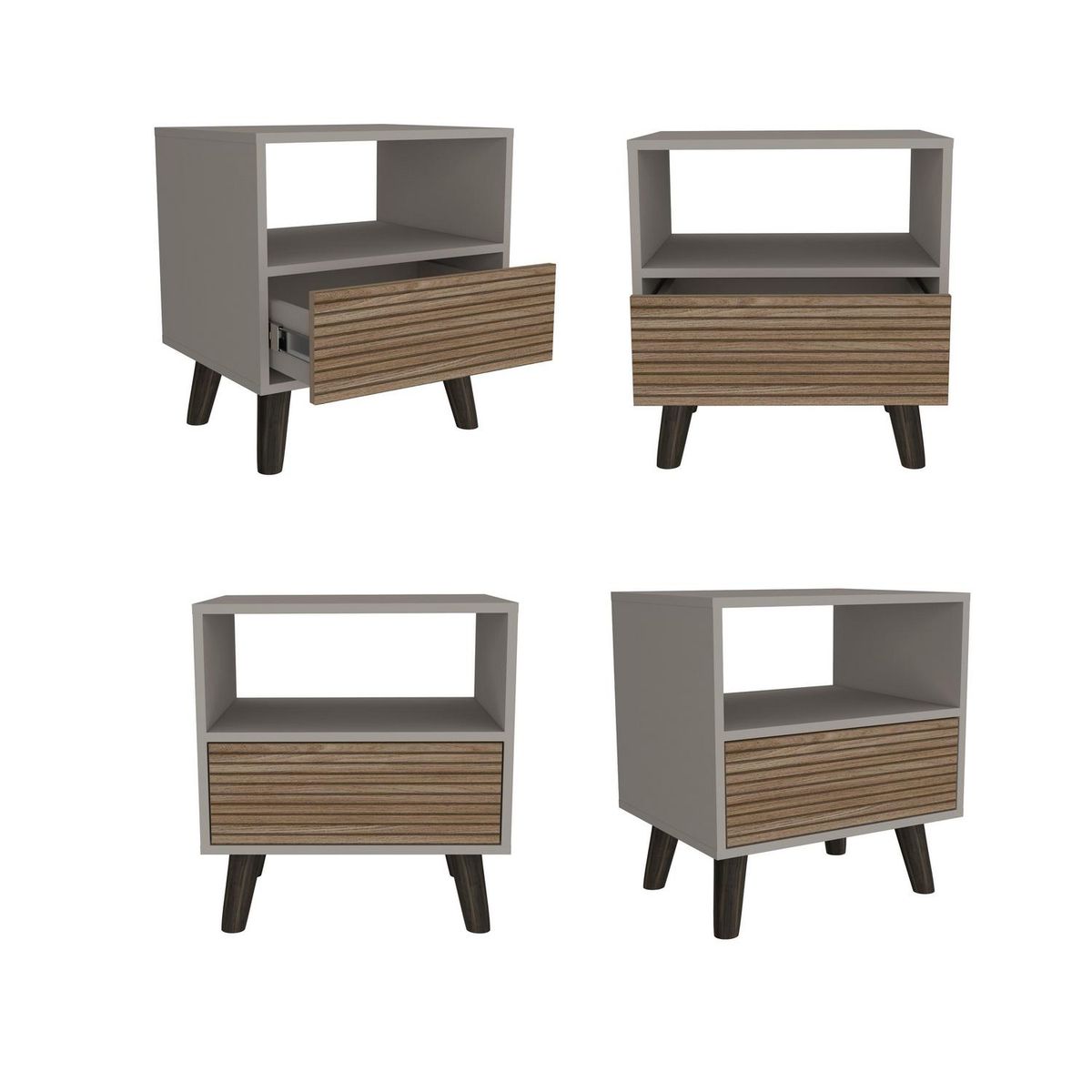 JUST HOME COLLECTION - Velador 1 Cajón 50x55x40 cm Madera