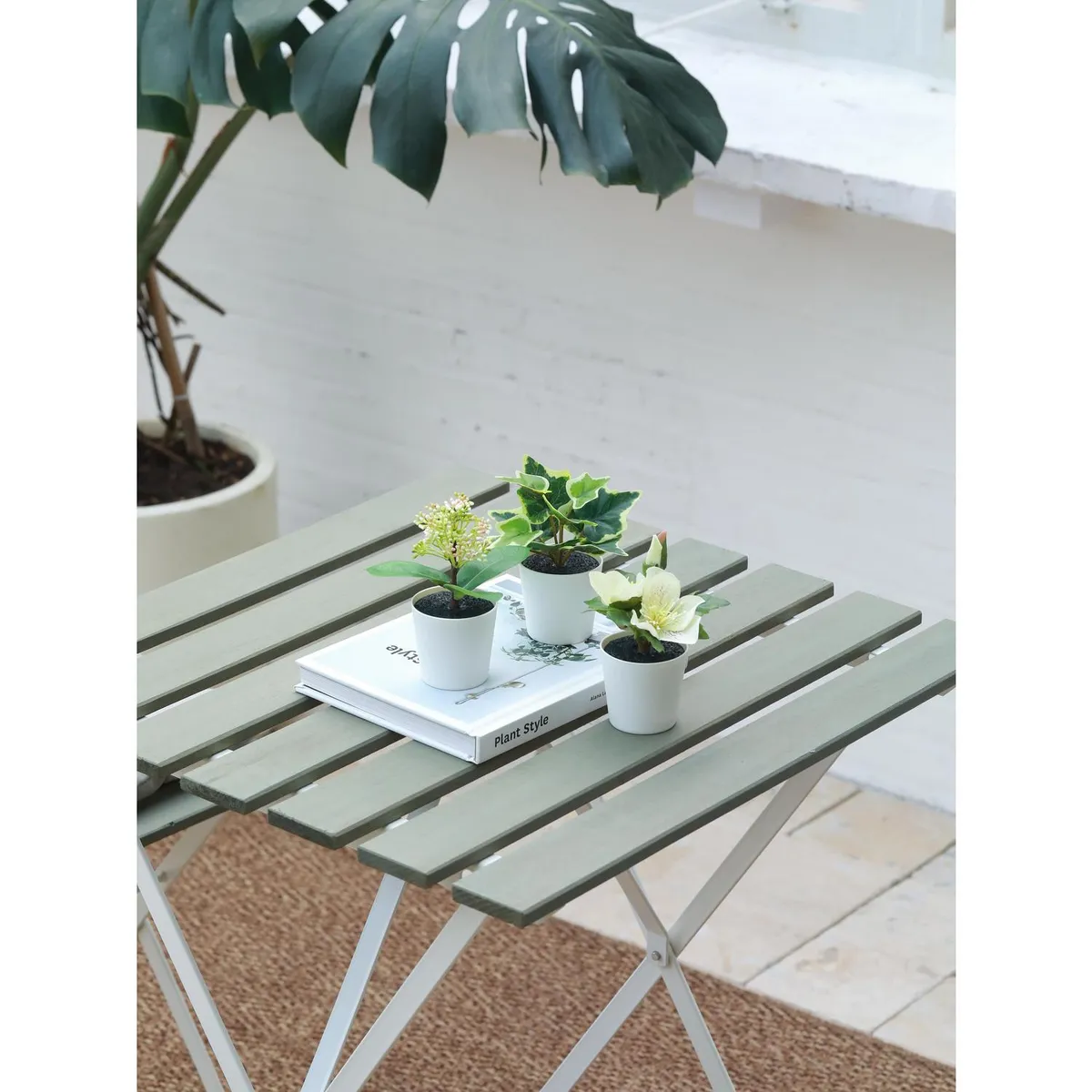 JUST HOME COLLECTION - Set 3 Plantas Artificiales 13 cm Verde