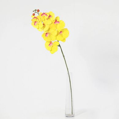 Vara flor artificial orquidea amarilla 78 cm