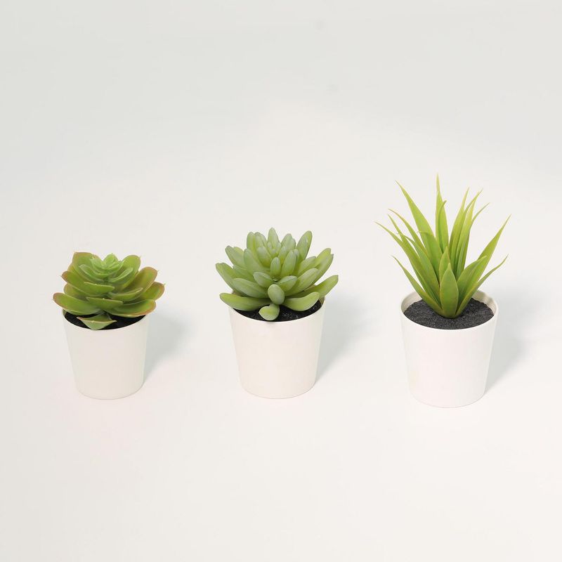 JUST HOME COLLECTION - Set 2 Suculentas Artificiales 14 cm Verde