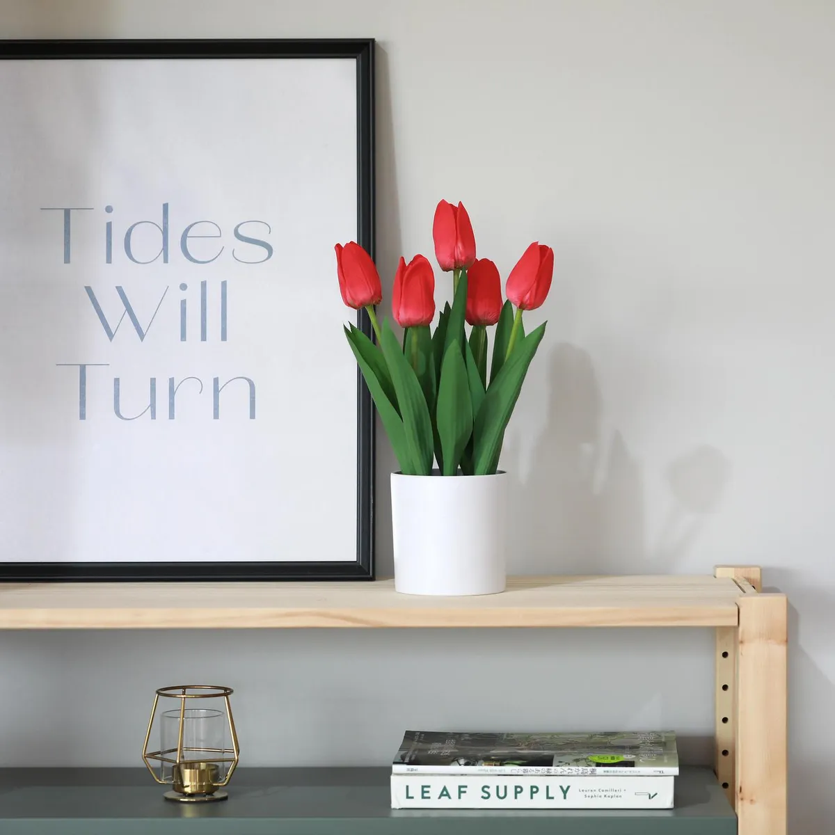 JUST HOME COLLECTION - Planta Artificial Tulipan 36 cm Rojo