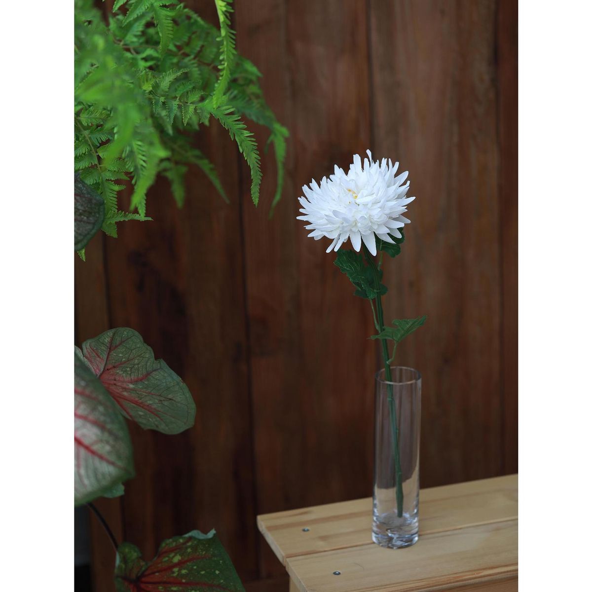 JUST HOME COLLECTION - Vara Artificial Crisantemos 55 cm Blanco