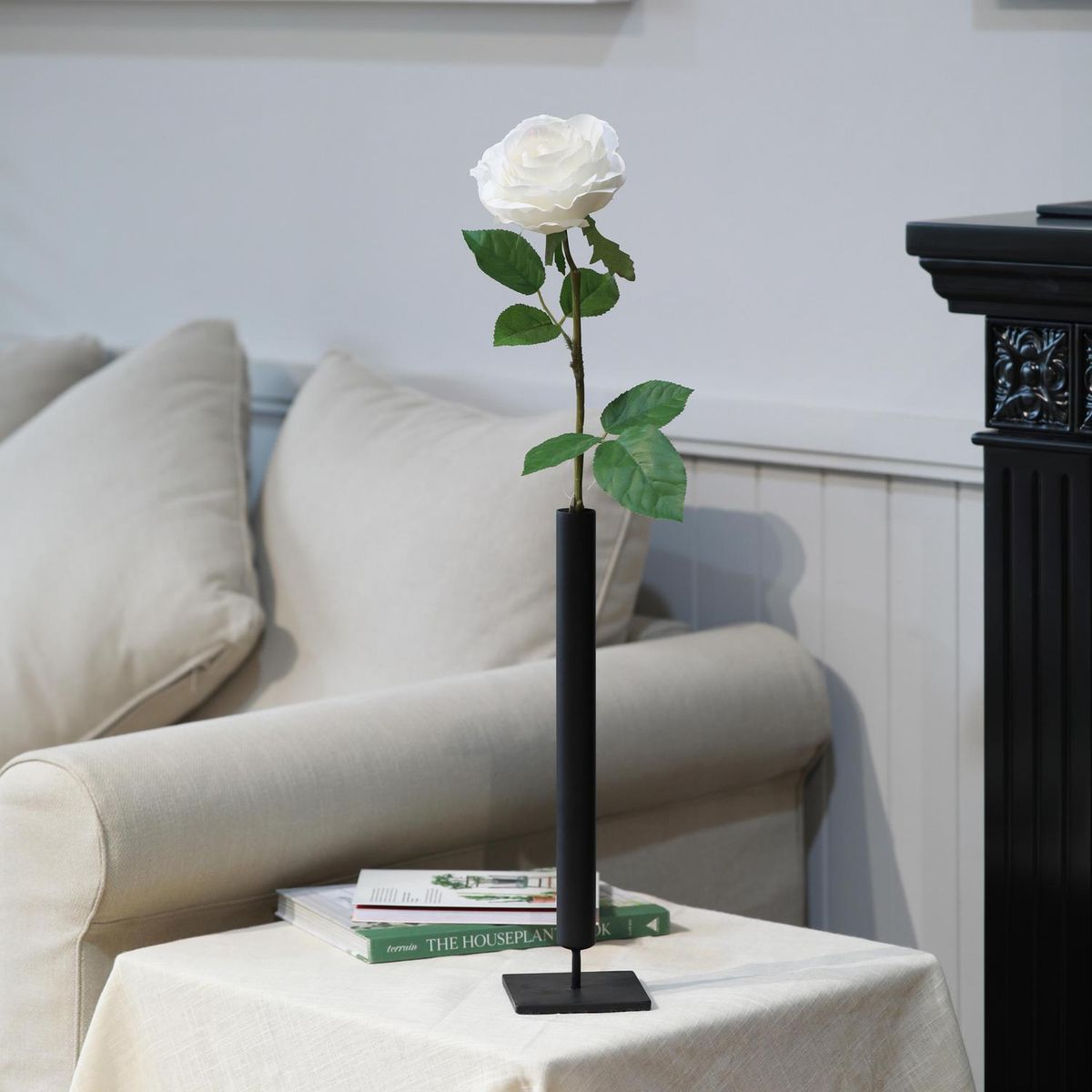JUST HOME COLLECTION - Vara Artificial Rosa 70 cm Blanco