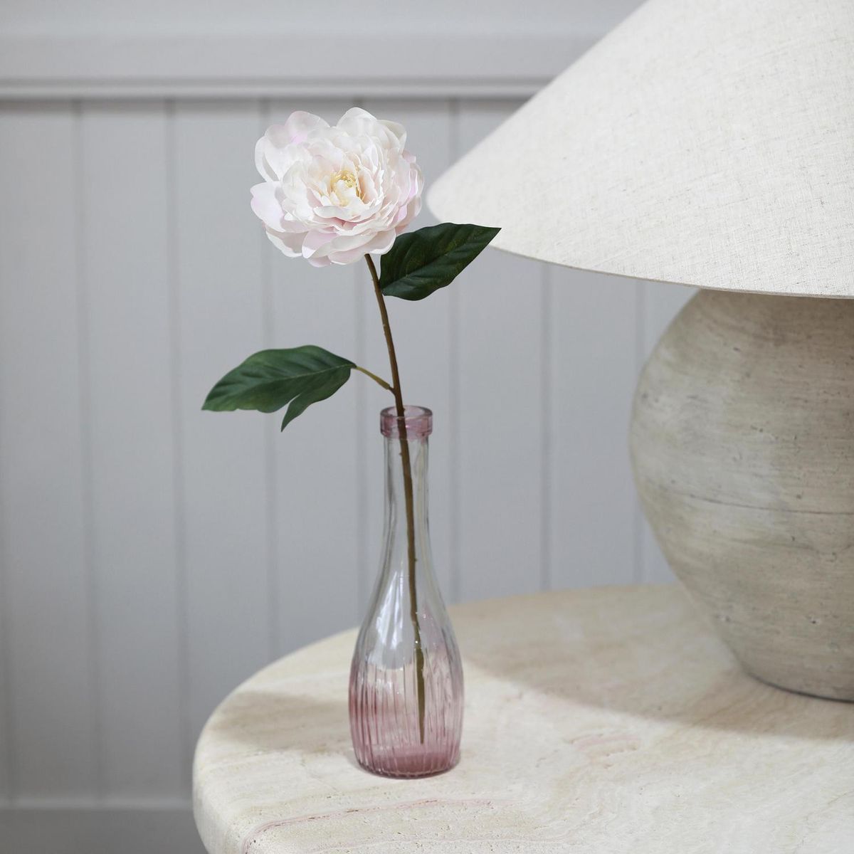 JUST HOME COLLECTION - Vara Artificial Peonia 54 cm Blanco