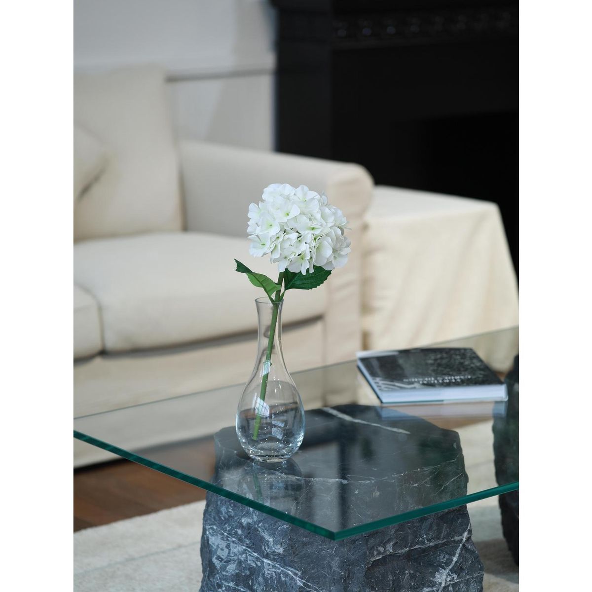 JUST HOME COLLECTION - Vara Artificial Hortensia 48 cm Blanco