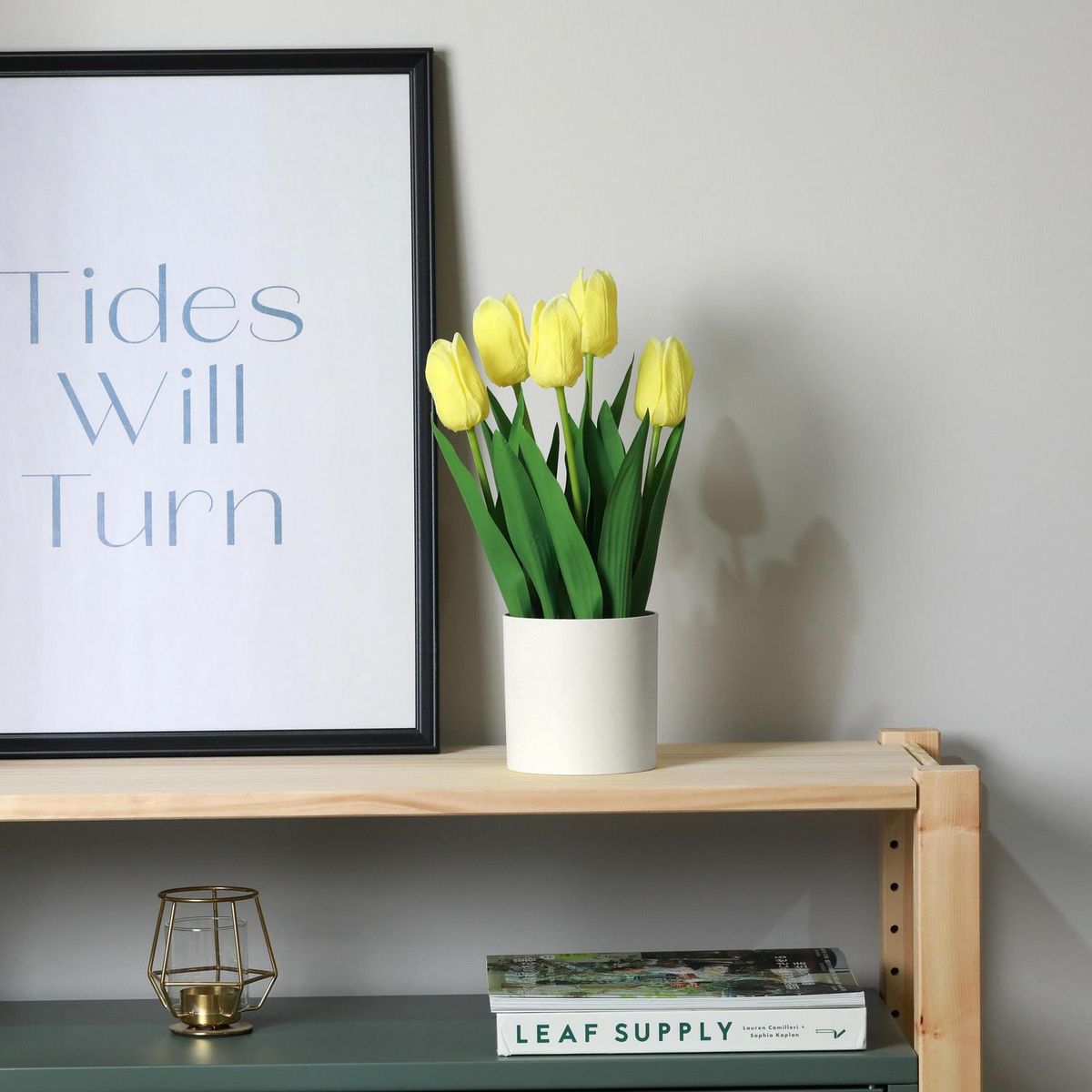 JUST HOME COLLECTION - Planta Artificial Tulipan 36 cm Amarillo