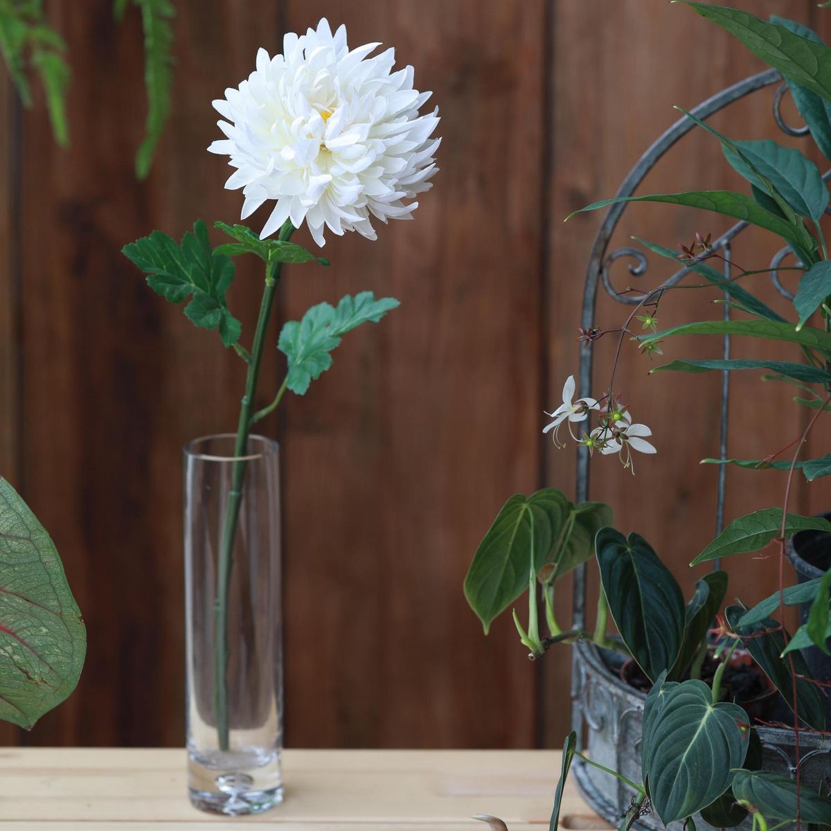 JUST HOME COLLECTION - Vara Flor Artificial Crisantemos 55 cm Crema