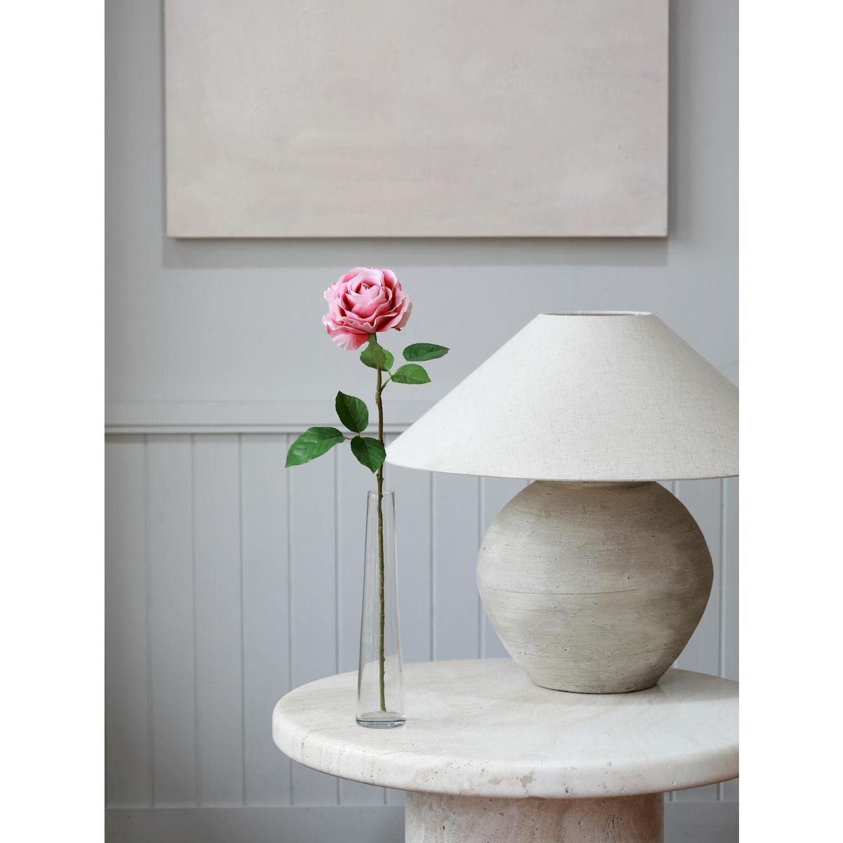 JUST HOME COLLECTION - Vara Rosa Artificial 70 cm Rosado
