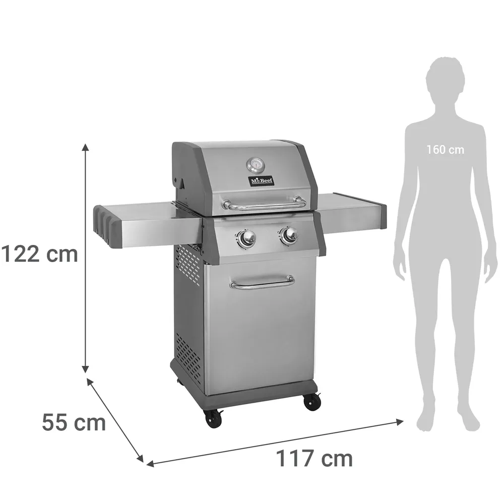 Mr Beef Expert E71V61N22 Parrilla a Gas 2 Quemadores, foto 18