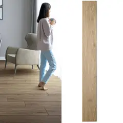 HOLZTEK - SPC Piso Vinílico 4 mm 18.2x152.4 cm Minnesota Oak Café 2.5 m2
