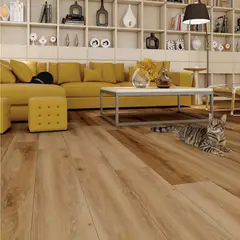 HOLZTEK - SPC Piso Vinílico 4 mm 22.8x152.4 cm LUCILE HICKORY Café Claro 2.43 m2